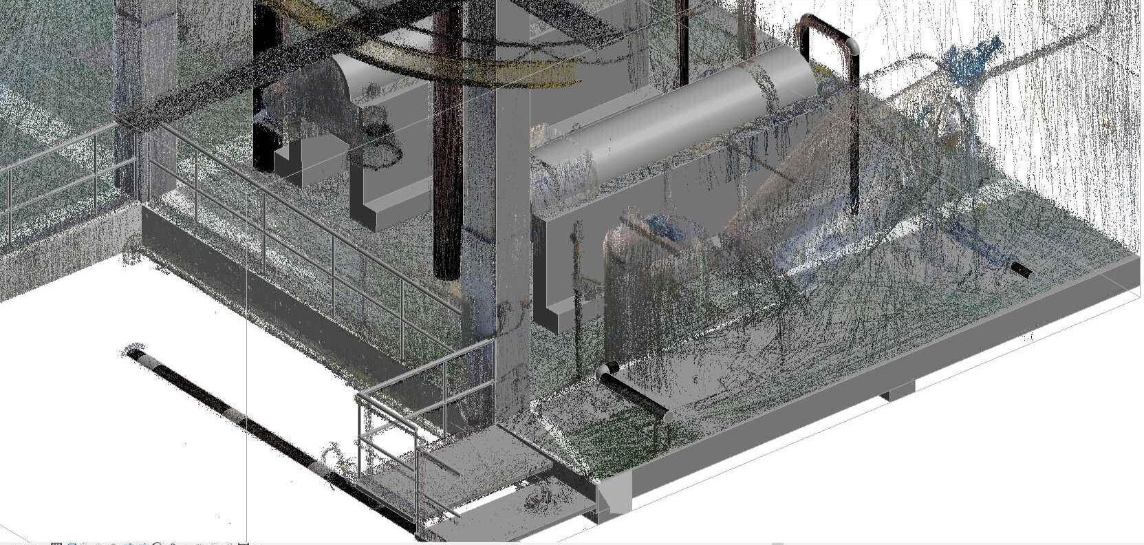 Depósito y tuberías modeladas en la nube