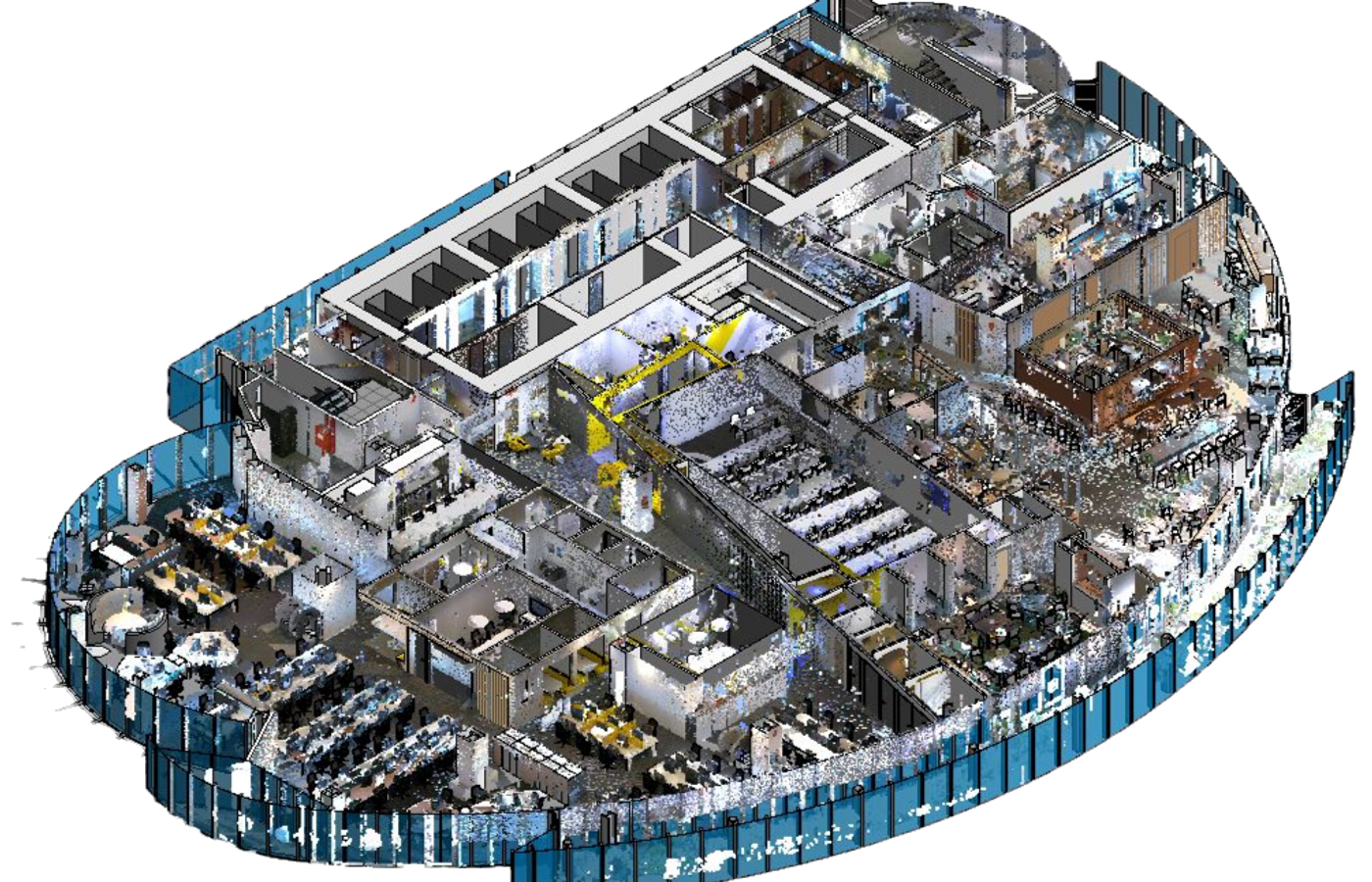 Modelo BIM as-built levantado a partir de una nube de puntos